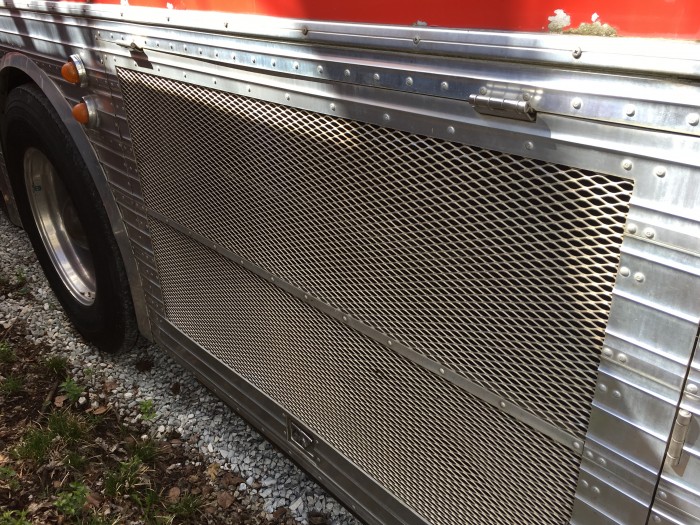 larger outside grill for charge air cooler &amp; radiator