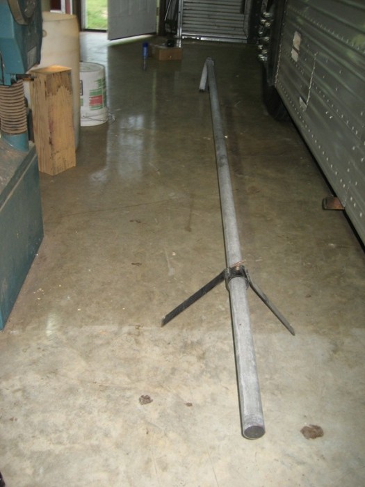 exhaust pipe assembled on floor