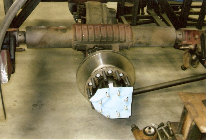 Torsilastic and drive axle in place